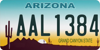 AZ license plate AAL1384