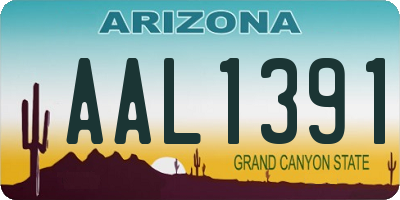 AZ license plate AAL1391