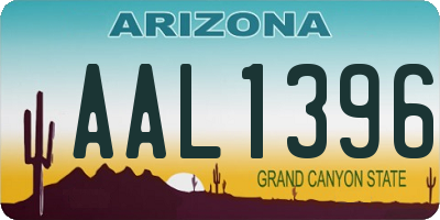 AZ license plate AAL1396