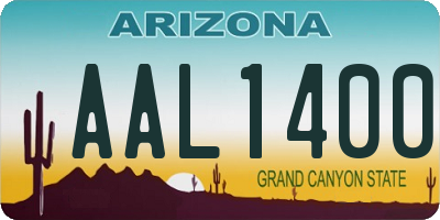 AZ license plate AAL1400