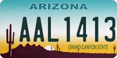 AZ license plate AAL1413