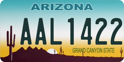 AZ license plate AAL1422