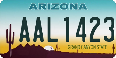 AZ license plate AAL1423