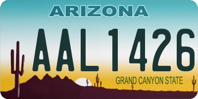 AZ license plate AAL1426