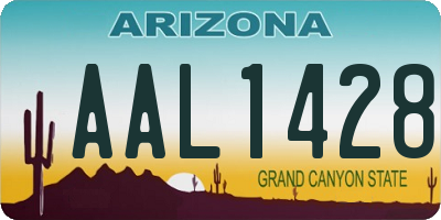 AZ license plate AAL1428