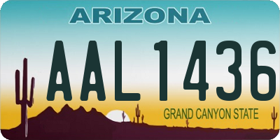 AZ license plate AAL1436