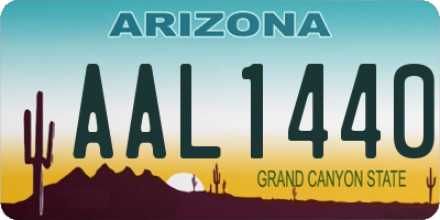 AZ license plate AAL1440