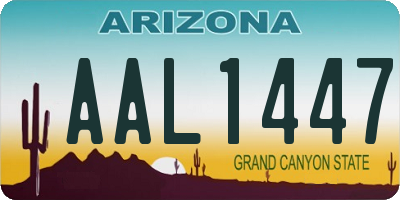 AZ license plate AAL1447