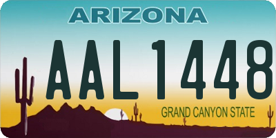 AZ license plate AAL1448