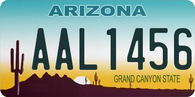 AZ license plate AAL1456