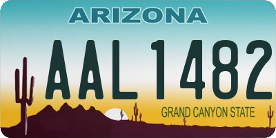 AZ license plate AAL1482