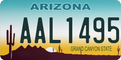 AZ license plate AAL1495