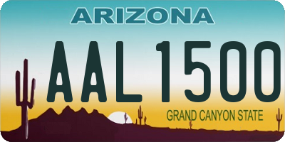 AZ license plate AAL1500