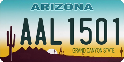 AZ license plate AAL1501