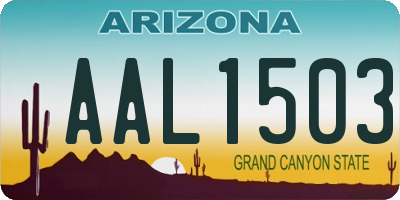 AZ license plate AAL1503