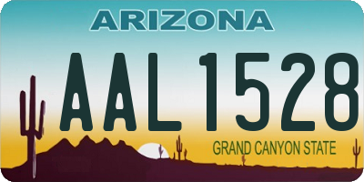 AZ license plate AAL1528