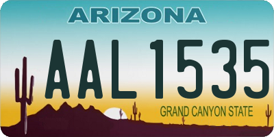AZ license plate AAL1535