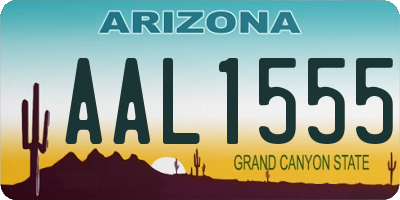 AZ license plate AAL1555