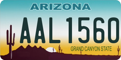 AZ license plate AAL1560