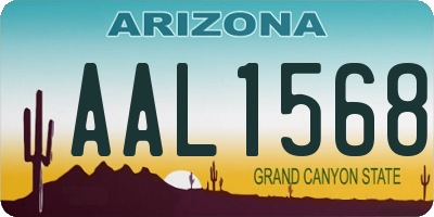 AZ license plate AAL1568