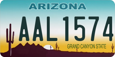 AZ license plate AAL1574
