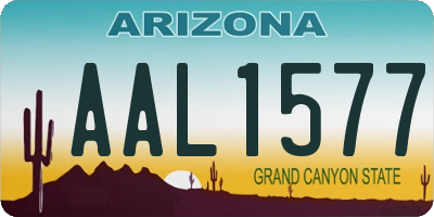 AZ license plate AAL1577