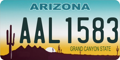 AZ license plate AAL1583