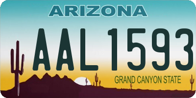 AZ license plate AAL1593