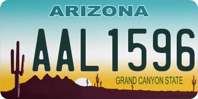AZ license plate AAL1596