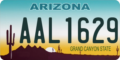 AZ license plate AAL1629
