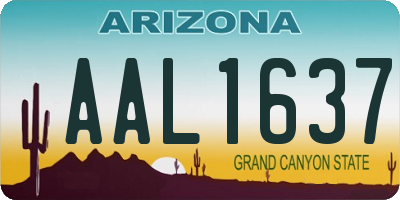 AZ license plate AAL1637