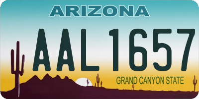 AZ license plate AAL1657