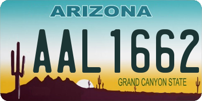 AZ license plate AAL1662