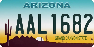 AZ license plate AAL1682