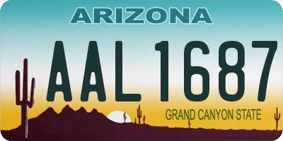 AZ license plate AAL1687