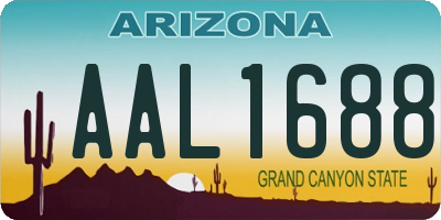 AZ license plate AAL1688