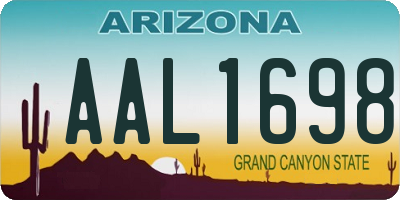 AZ license plate AAL1698