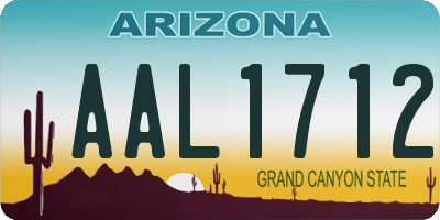 AZ license plate AAL1712