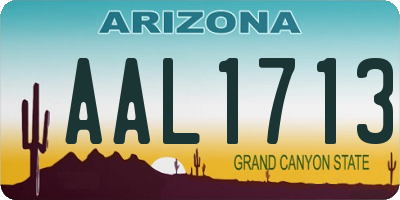 AZ license plate AAL1713