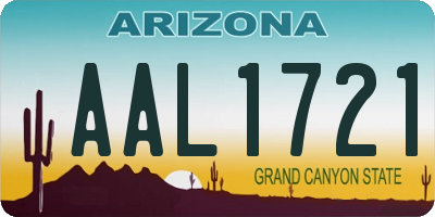 AZ license plate AAL1721