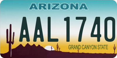 AZ license plate AAL1740