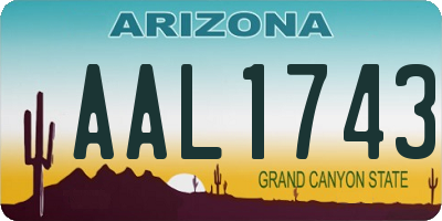 AZ license plate AAL1743