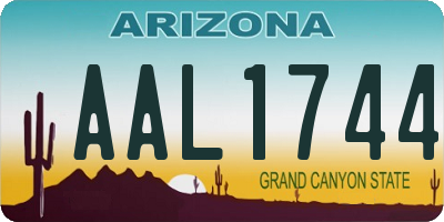 AZ license plate AAL1744