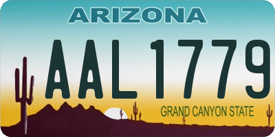 AZ license plate AAL1779