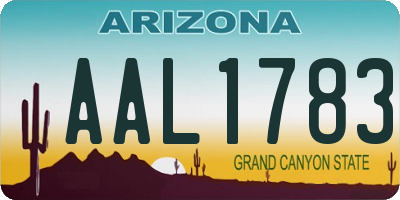 AZ license plate AAL1783