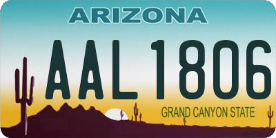 AZ license plate AAL1806