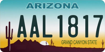 AZ license plate AAL1817
