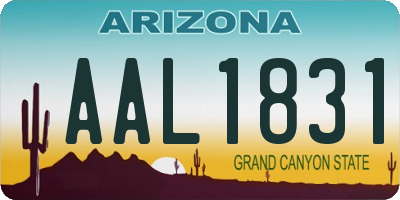 AZ license plate AAL1831