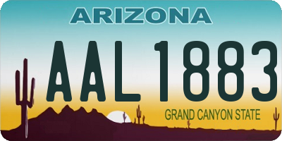 AZ license plate AAL1883