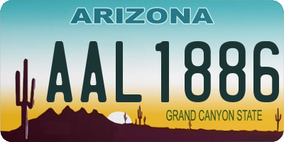 AZ license plate AAL1886